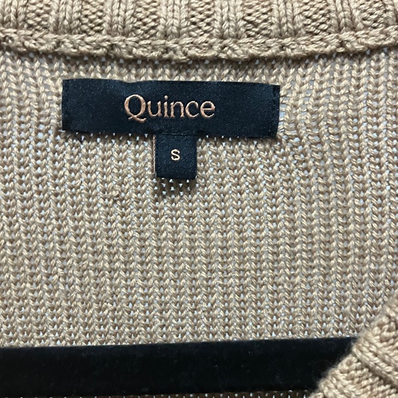 Quince Camel Button-Up Cardigan small with flaw - Picture 2 of 5